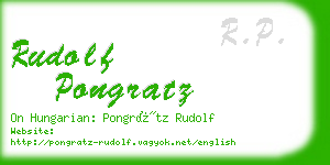 rudolf pongratz business card